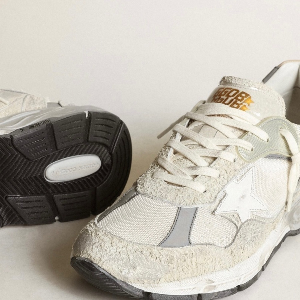 Golden GOOSE *NEW*  Dad Star Sneakers white and grey suede with white star Sz 38 - Picture 5 of 17